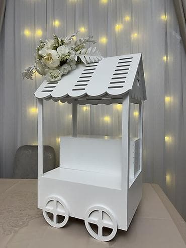 xeste baxicisi 2018: Dekorativ uşaq xonçası - Material: MDF/taxta, ağ rəngdə boyanmış - — 2