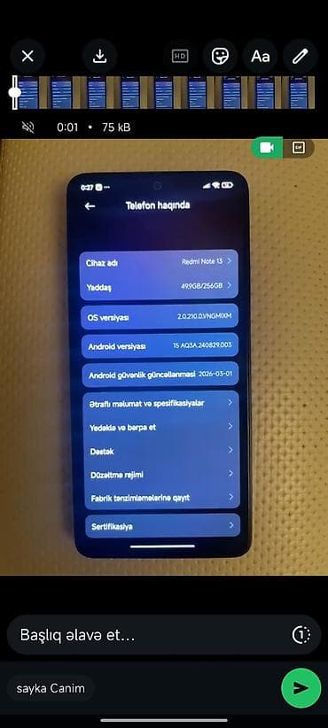 Redmi Note 13, 256 GB, rəng - Qara, Kredit, İki sim kartlı — 2