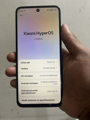 Kompüter, noutbuk və planşetlər: Redmi 12, 128 GB, rəng - Mavi — 4