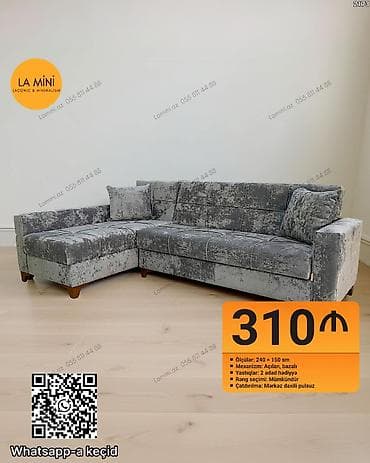 chester divani: Künc divan, Açılan, Bazalı, Parça, Şəhərdaxili pulsuz çatdırılma — 1