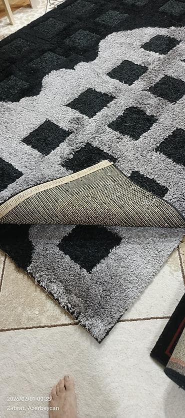 Xalça dəsti – 2 ədəd, ölçü: 3x2 m - Dizayn: Qara və boz rənglərin — 2