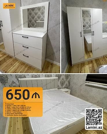 Yataq Dəsti – LaMini Tərkibi və ölçülər: - Çarpayı: 1 ədəd, 160 x 200