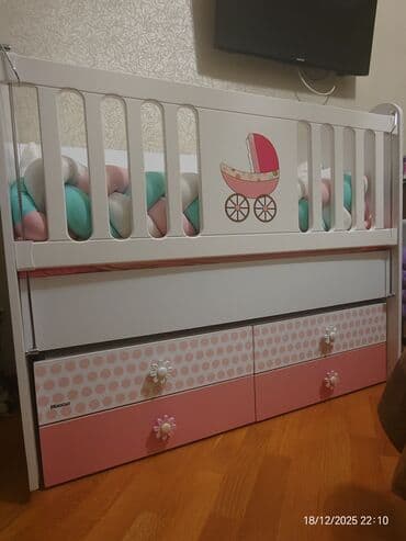 iki qız şəkilləri: Qız üçün, Dördbucaq, Beşik, Dəst ilə, Matrassız, Yellənmə mexanizmsiz — 3