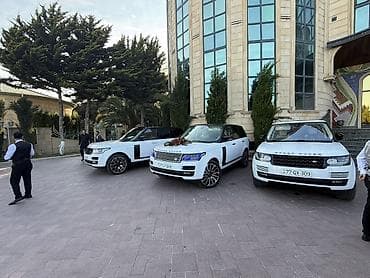 tur maşınları: Range Rover (ağ rəng) – toy və tədbir üçün bəzədilmiş VIP avtomobil — 3