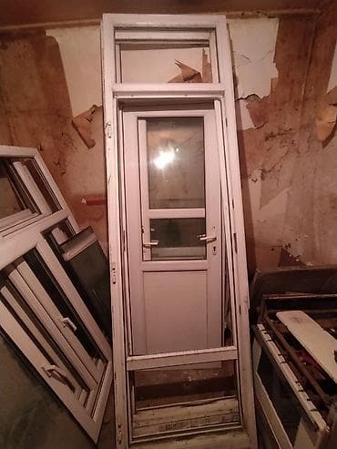 plasik qapı: PVC pəncərə və balkon qapısı dəsti - Material: ağ rəngli PVC profil - — 4