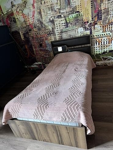 hesenoglu laminat: Təknəfərlik çarpayı, Bazasız, Matrassız, Siyirməsiz — 4