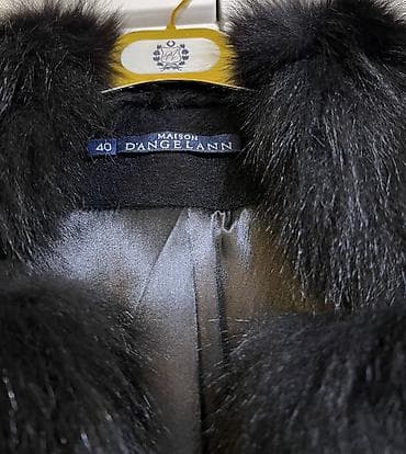 deri geyim: Qışlıq qadın palto – təbii pesets xəz ilə Brend: Maison D’Angelann — 2