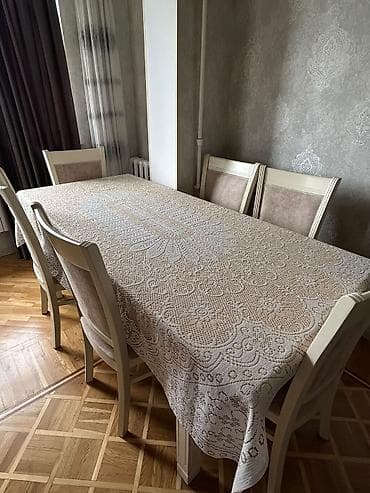 Для гостиной, Раскладной, Прямоугольный стол, 6 стульев — 2