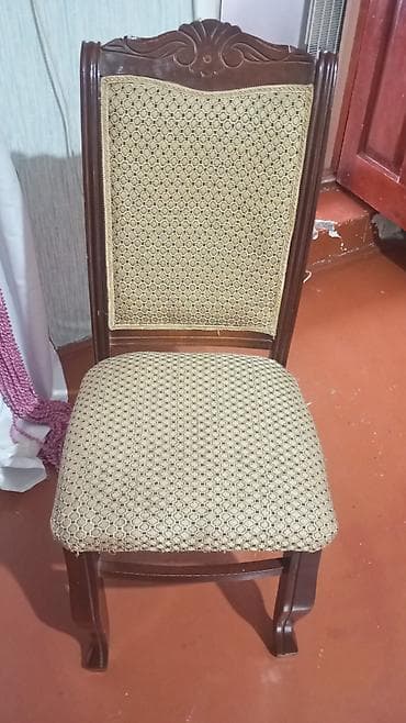 stoll: Taxta çərçivəli, klassik üslubda yeməkxana/otaq stulu. - Material — 1