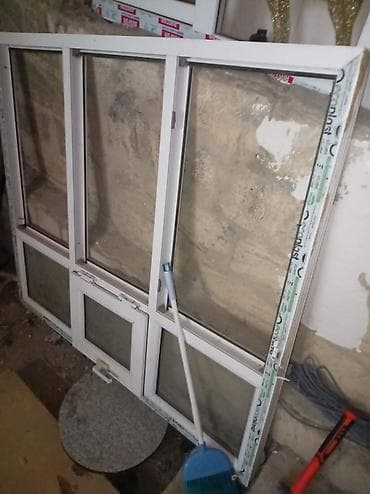 PVC pəncərə konstruksiyası - Material: ağ rəngdə PVC profil (ecoPlast