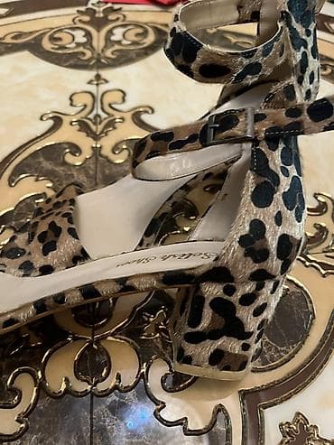 leopard: Leopard naxışlı qadın sandaleti - Brend: Selen Shoes (içlikdə loqo) - — 2