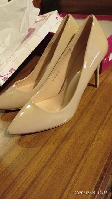 белые туфли новые: Туфли, Размер: 39.5, цвет - Бежевый, Новый — 4