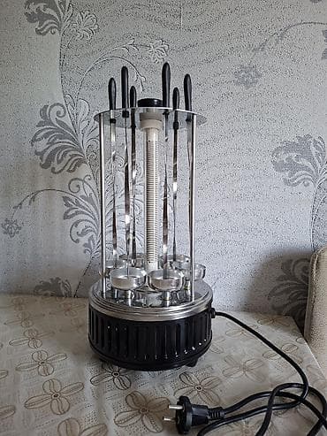 istilik: Elektro şaşlık bişirici – 6 şişli, 1000 Vt Məhsul təsviri:real — 2