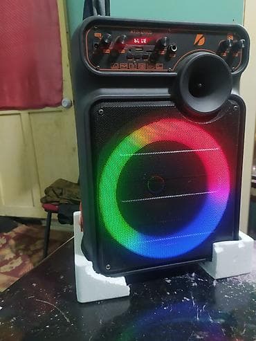 serdar ortac mp3: KTS-1590S daşına bilən akustik sistem - 8" dinamik və parlaq LED RGB — 2