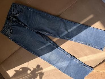 Cinslər: Qadın cins şalvarı - Klassik mavi rəng, yüngül yuma effekti - Orta — 1