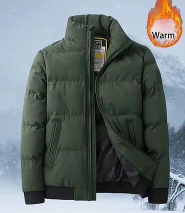 Qışlıq kişi şişmə gödəkçə – tünd yaşıl - Yüksək istilik saxlayan