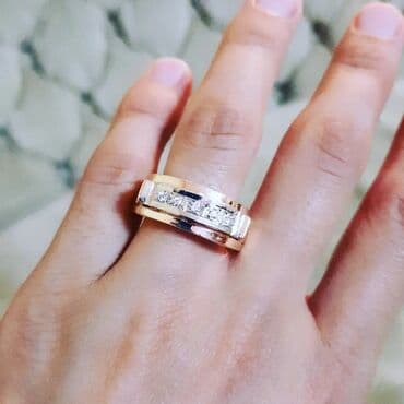 tək qaş: Nişan, Üzük, Sarı qızıl, 583 Əyar — 1