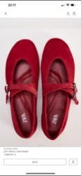 домашние женские тапочки балетки: Балетки, Zara, Размер: 36, цвет - Красный, Б/у — 4