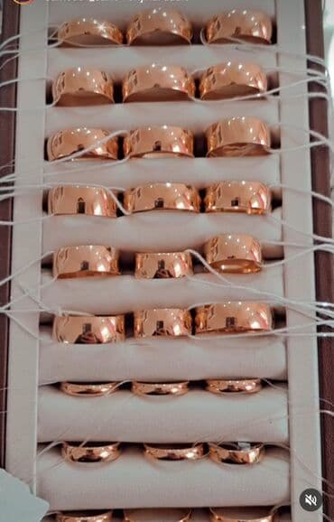 585 prob qızıl qiymeti: Alyans, Üzük, Çəhrayı qızıl, 583 Əyar, Qaşsız — 4