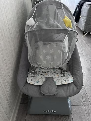 Детская мебель: Coolbaby uşaq beşiyi/elektrik yelləncəyi Tezedir az islenib pul — 3