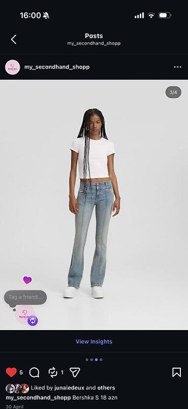 salvar: Cinslər, Bershka, S, rəng - Mavi — 3