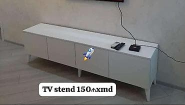 tv alti mebel: Düz TV altlığı, Polkalı — 1