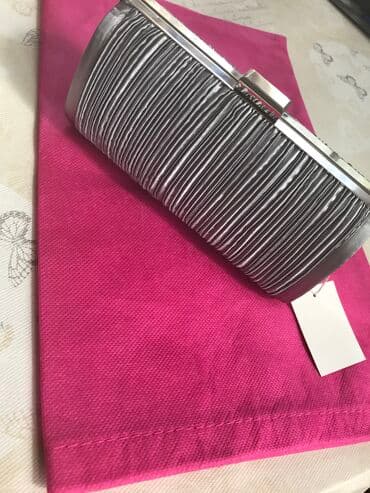 qaşlı çanta: Клач новый красивого серого цвета — 4