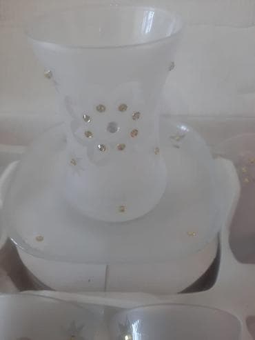 cay dasi satilir: Çay dəsti, rəng - Ağ, Şüşə — 1