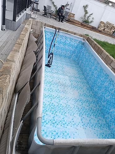 nerd taxta oyunu: Metal karkaslı, düzbucaqlı hovuz komplekti - Tip: yığıla bilən karkas — 3