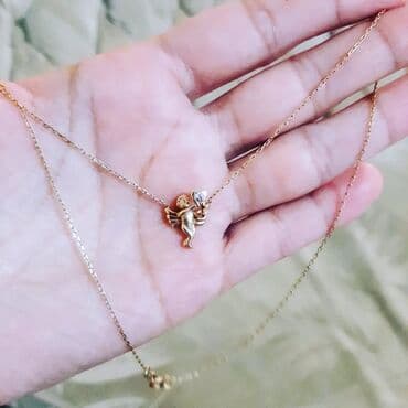 tək qaş: Boyunbağı, Sarı qızıl, 585 Əyar, 218 g — 3