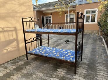 Oğlan və qız üçün, Çarpayı, Matras ilə, Siyirməsiz, Dəmir