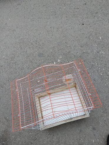 Quş qəfəsi - Material: metal barmaqlıqlar, plastik altlıq - Ölçü