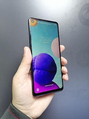 telefon qutuları: Samsung Galaxy A21S, 32 GB, rəng - Göy, Barmaq izi — 4