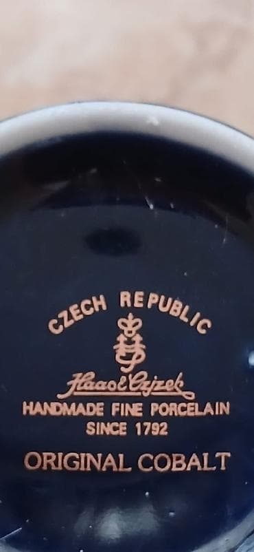 qara sam: Haas & Czjzek “Original Cobalt” çex istehsalı porselen dəst - — 4