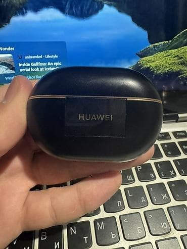 qulançar satışı: İşlənmiş Simsiz (Bluetooth) Qulaqcıqlar, Huawei, rəng - Qara — 2
