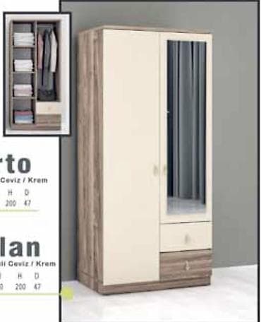 zivella mebel: İkiqapılı geyim dolabı Fabrik istehsalı mebellərin topdan qiymətlə — 2