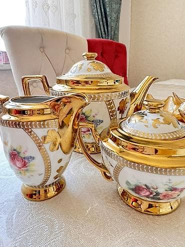 Çay dəsti, rəng - Ağ, Farfor, 6 nəfərlik — 2