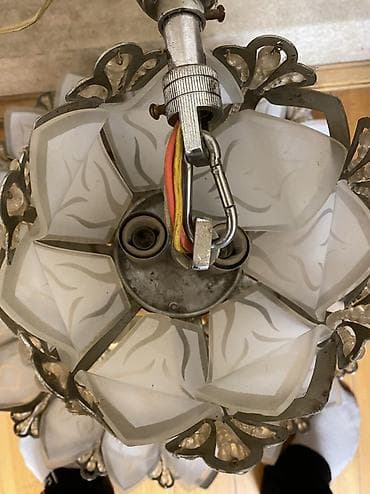 taxta lustur: Çılçıraq, 10 və daha çox lampa, Şüşə — 3