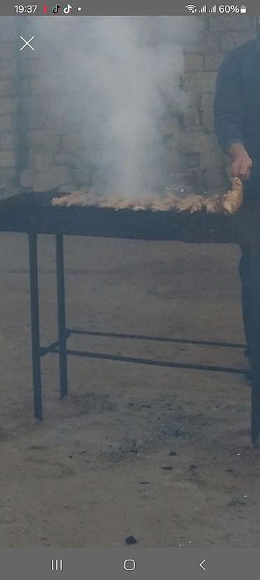 qaban əti: Metal manqal – iri ölçülü, ayaqlı, kömürlə işləyən.Merdekandadi.17 si — 2