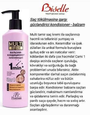 рабочая форма: Saç tökülməsinə qarşı gücləndirici kondisioner-balzam – Bisselle Multi — 1