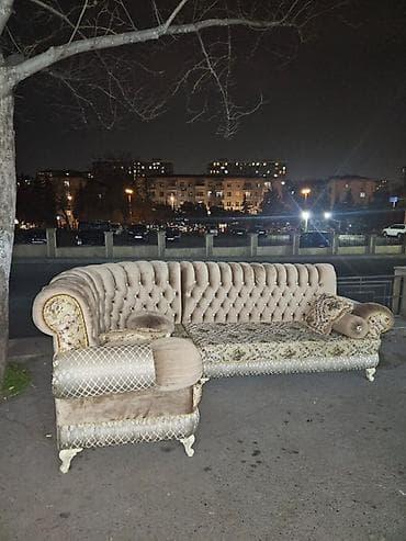 Divanlar: Künc divan, Yeni, Vеlur parça, Çatdırılma yoxdur — 1