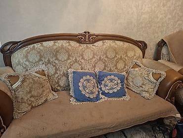 стиль прованс мебель: Klassik üslubda qonaq otağı mebel dəsti - Material: keyfiyyətli ağac — 5