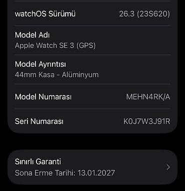 Apple watch SE 3 44mm. pil 100 ideal vəziyyətdə. Alınan gündən ekran — 3