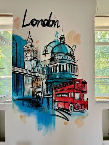 Divar rəsimlərinin çəkilməsi🎨 WhatsApp aktiv yaIn bizə və ya zəng edin