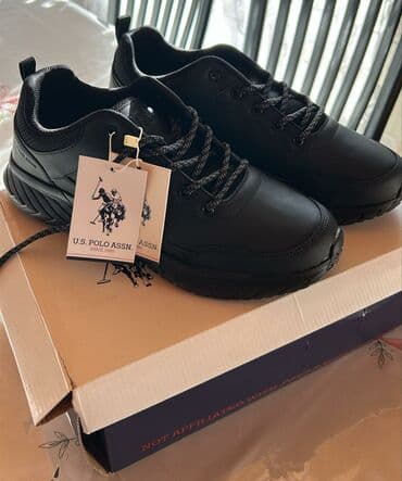 Botinkalar: US Polo Assn. kişi idman ayaqqabısı – tam qara olçü 43 razmer sehven 2 — 9