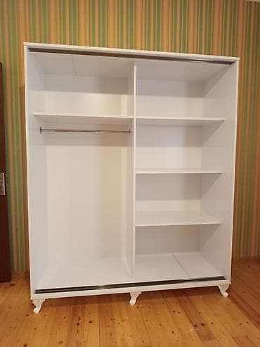 setqa qapi: Yeni, 2 qapılı, Güzgülü, Ağ, Digər material, Kupe, Düz dolab — 2