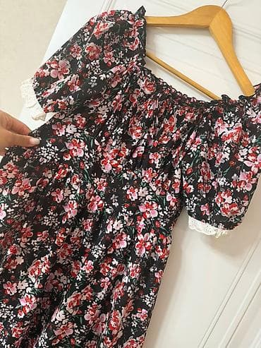 hw8 max: Uzun çiçəkli yay donu - Stil: Bohem/romantik uzun maxi don - Rəng və — 6