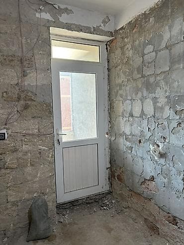 panel plastik: PVC qapı – şüşəli model - Material: ağ rəngli PVC profil - — 1