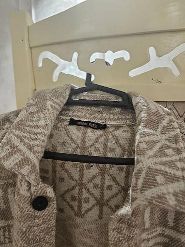 qış köynəkləri: Antony Rossi kişi köynək-jaket (overshirt) - Rəng: bej/qəhvəyi — 1