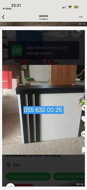 Mebel və avadanlıq — tədris və ofis üçün - Dərs otaqları üçün — 5